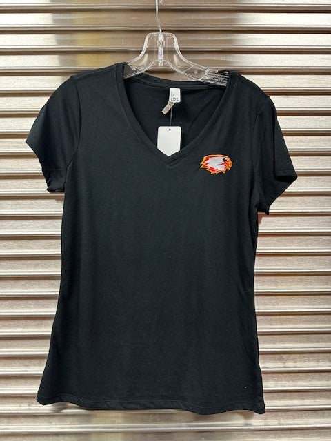 Ladies Black Falcon V-neck