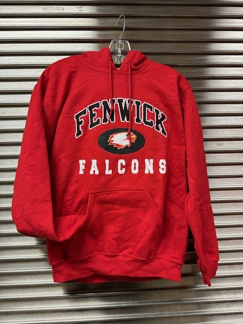 Red Circle Hoodie Fenwick Falcons